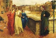 Henry Holiday Dante and Beatrice oil on canvas